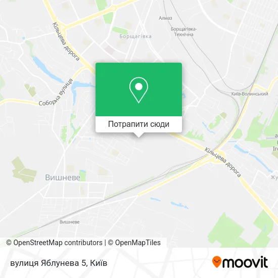 Карта вулиця Яблунева 5