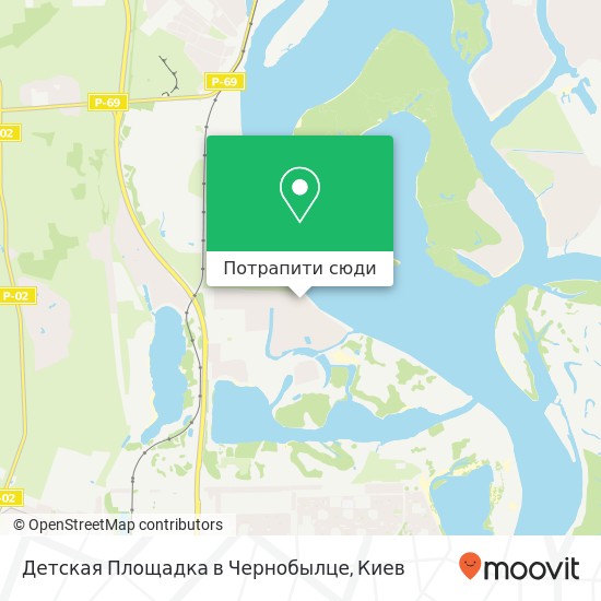 Карта Детская Площадка в Чернобылце