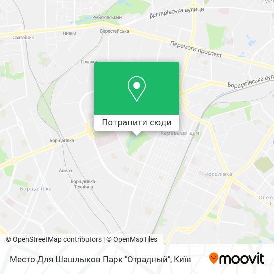 Карта Место Для Шашлыков Парк "Отрадный"