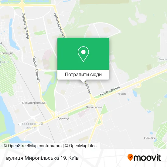 Карта вулиця Миропільська 19
