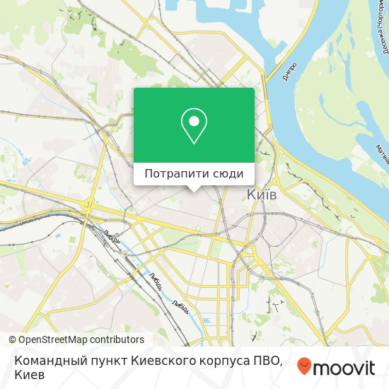 Карта Командный пункт Киевского корпуса ПВО