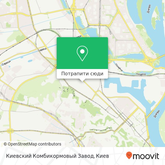Карта Киевский Комбикормовый Завод