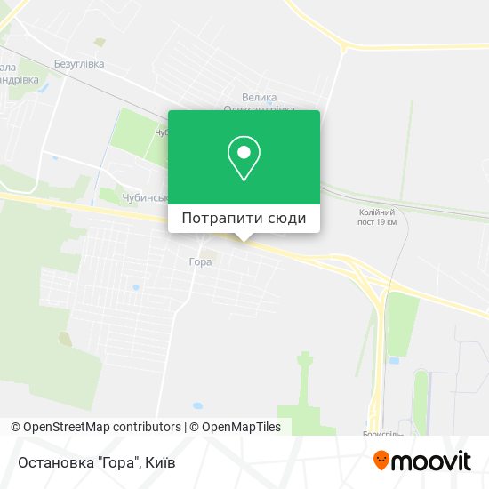 Карта Остановка "Гора"