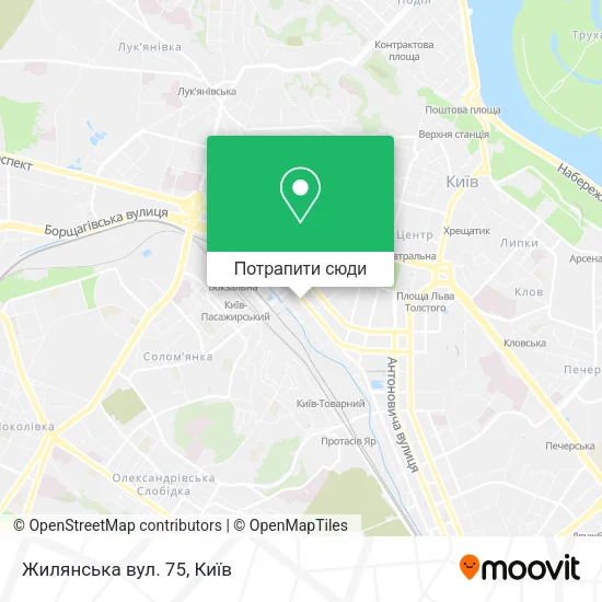Карта Жилянська вул. 75