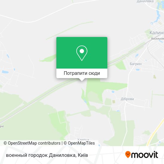 Карта военный городок Даниловка