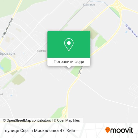 Карта вулиця Сергія Москаленка 47