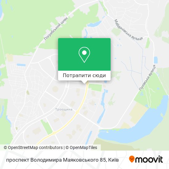 Карта проспект Володимира Маяковського 85
