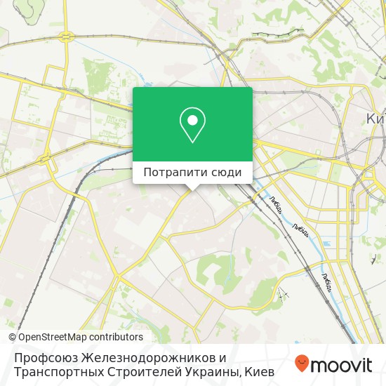 Карта Профсоюз Железнодорожников и Транспортных Строителей Украины