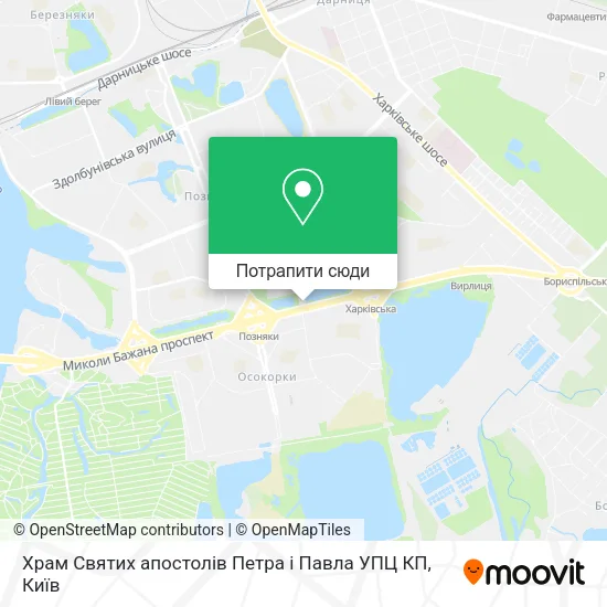 Карта Храм Святих апостолів Петра і Павла УПЦ КП