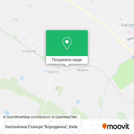 Карта Залізнична Станція "Бородянка"