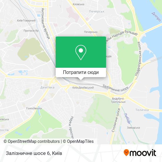 Карта Залізничне шосе 6
