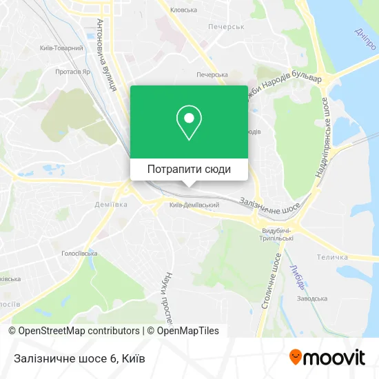 Карта Залізничне шосе 6