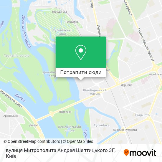 Карта вулиця Митрополита Андрея Шептицького 3Г