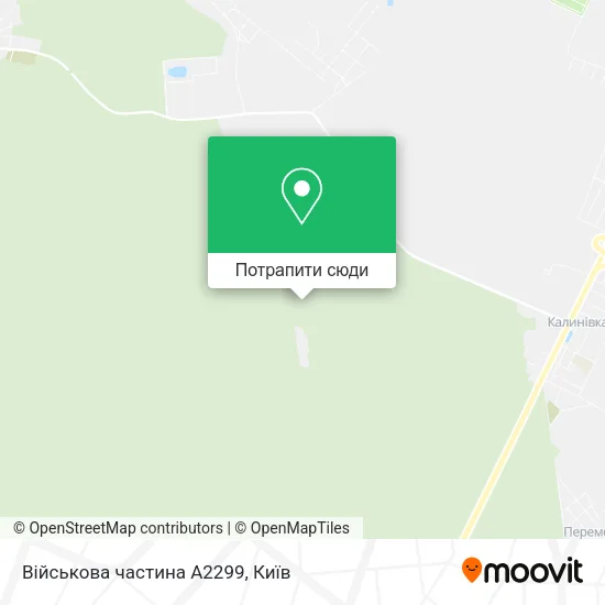 Карта Військова частина А2299