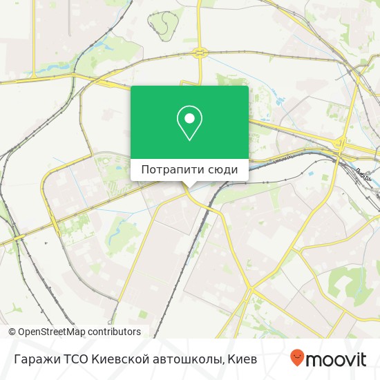 Карта Гаражи ТСО Киевской автошколы