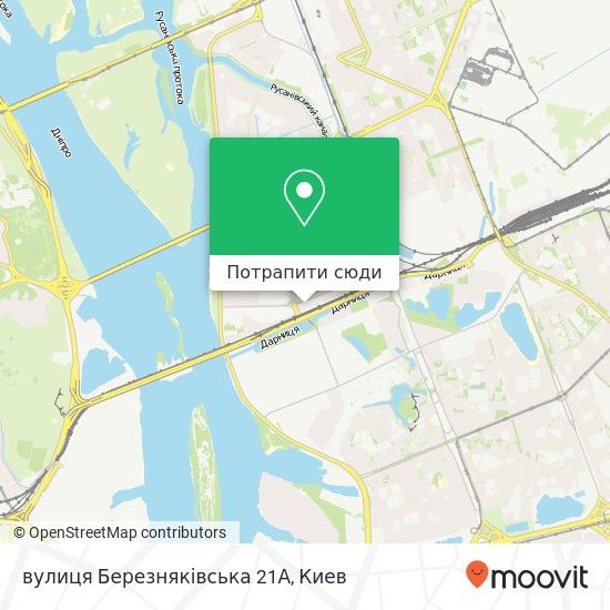 Карта вулиця Березняківська 21А