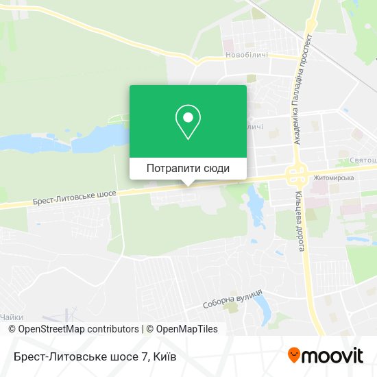Карта Брест-Литовське шосе 7