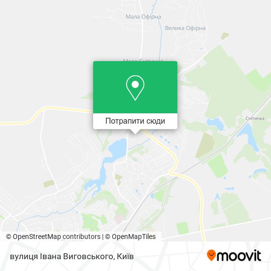 Карта вулиця Івана Виговського