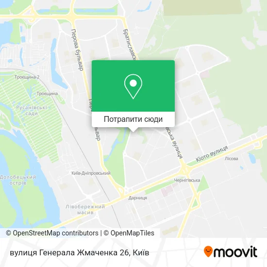 Карта вулиця Генерала Жмаченка 26
