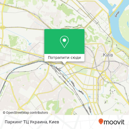 Карта Паркинг ТЦ Украина