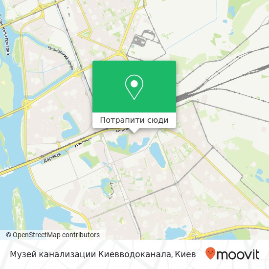 Карта Музей канализации Киевводоканала