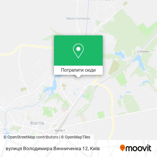 Карта вулиця Володимира Винниченка 12