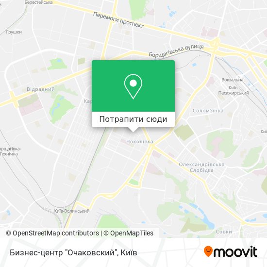 Карта Бизнес-центр "Очаковский"