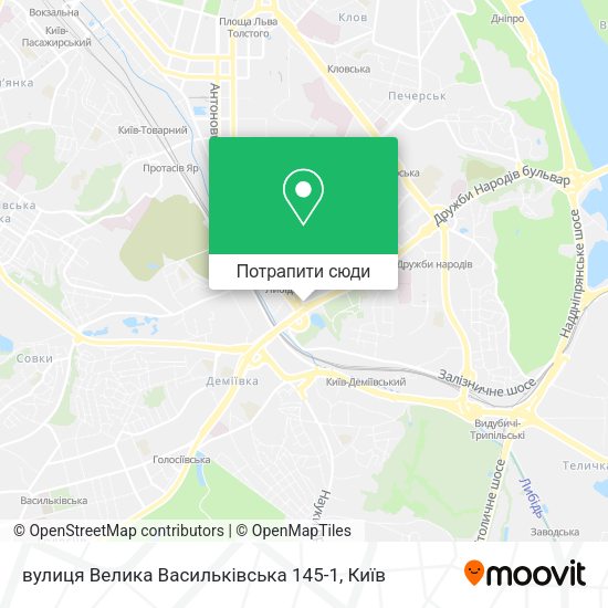 Карта вулиця Велика Васильківська 145-1