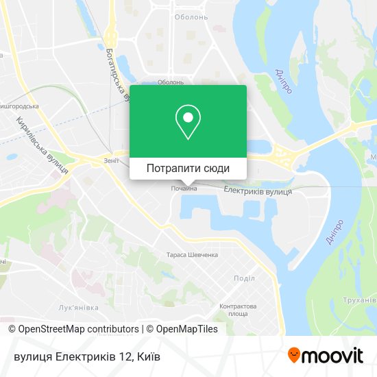 Карта вулиця Електриків 12