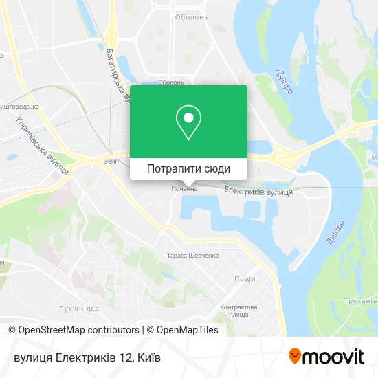 Карта вулиця Електриків 12