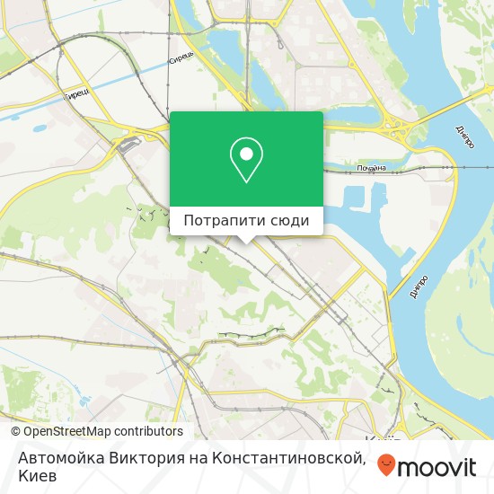 Карта Автомойка Виктория на Константиновской