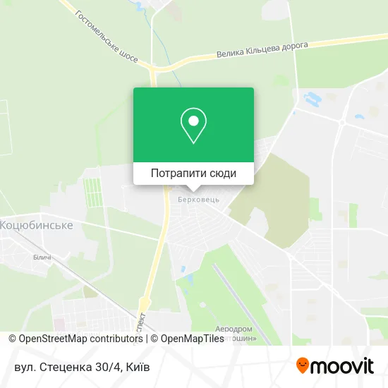 Карта вул. Стеценка 30/4