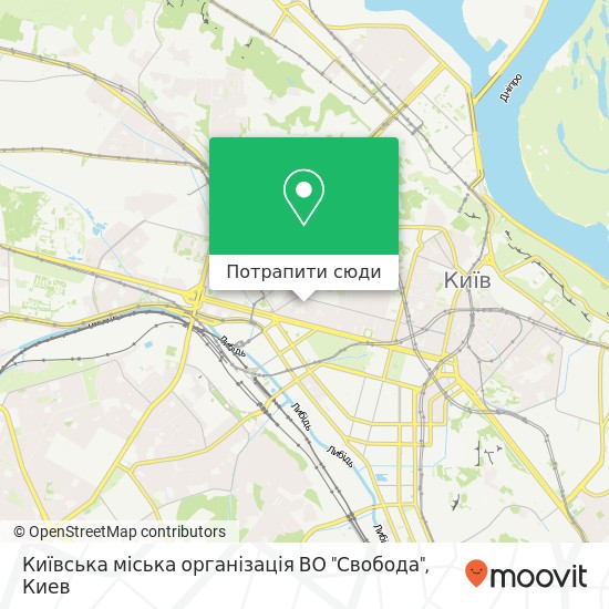 Карта Київська міська організація ВО "Свобода"