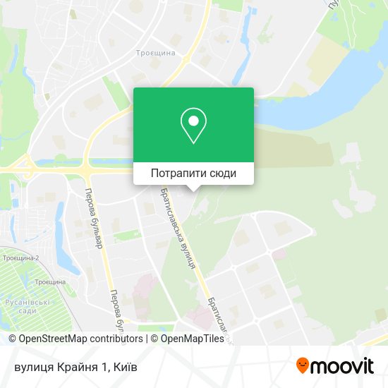 Карта вулиця Крайня 1