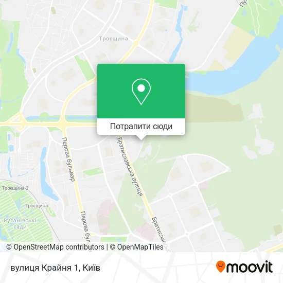Карта вулиця Крайня 1