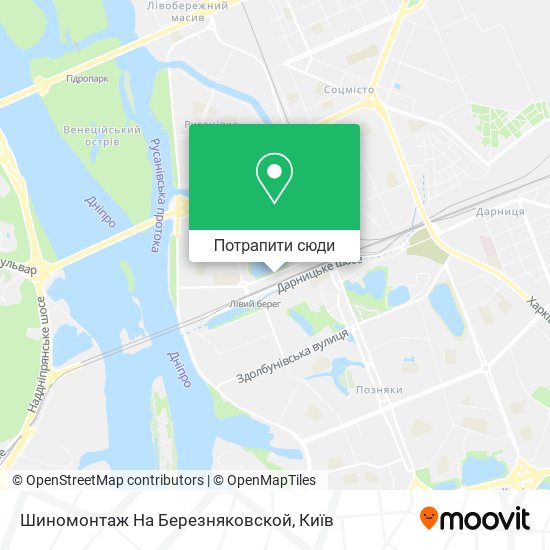 Карта Шиномонтаж На Березняковской