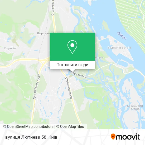 Карта вулиця Лютнева 58