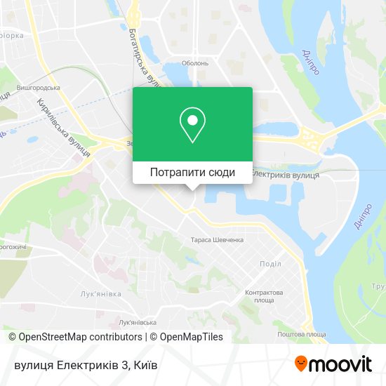 Карта вулиця Електриків 3