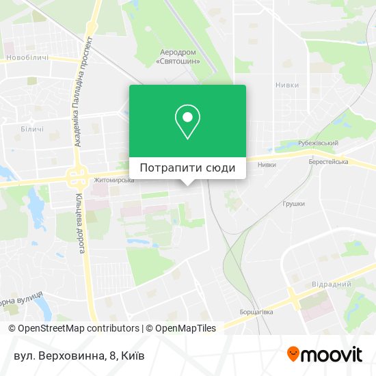 Карта вул. Верховинна, 8