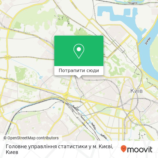 Карта Головне управління статистики у м. Києві