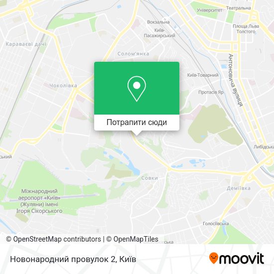 Карта Новонародний провулок 2