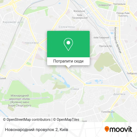 Карта Новонародний провулок 2