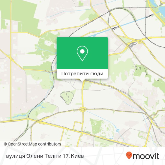 Карта вулиця Олени Теліги 17