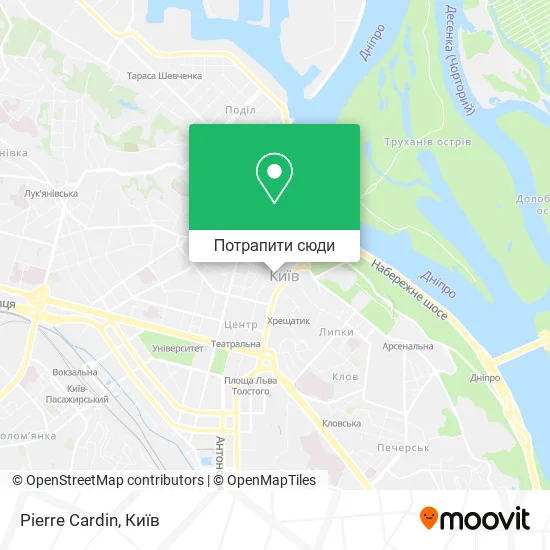 Карта Pierre Cardin