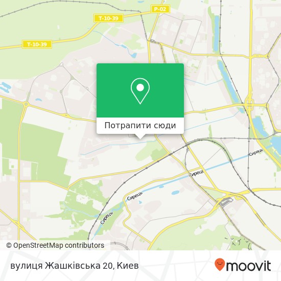 Карта вулиця Жашківська 20