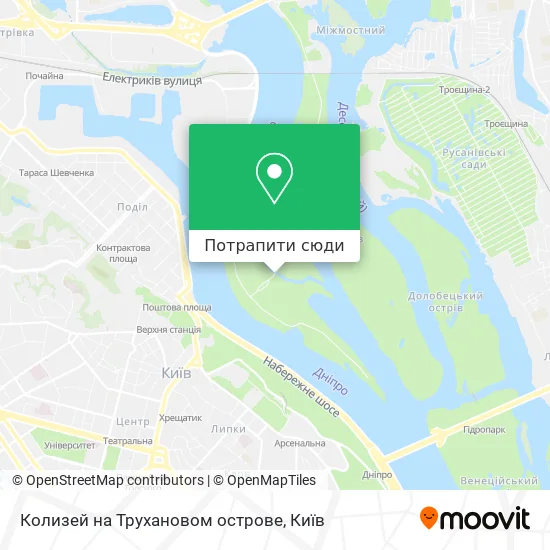 Карта Колизей на Трухановом острове