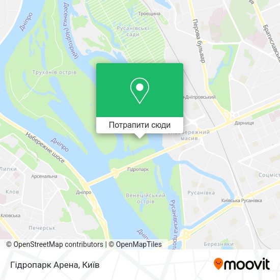 Карта Гідропарк Арена