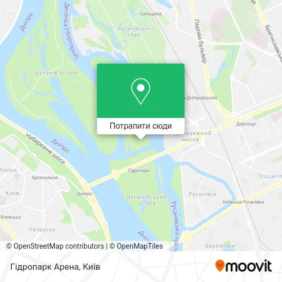 Карта Гідропарк Арена