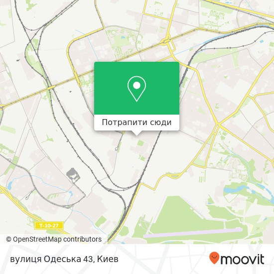Карта вулиця Одеська 43