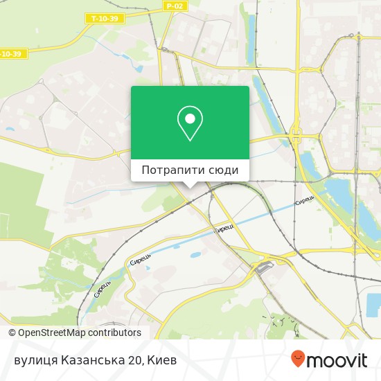 Карта вулиця Казанська 20